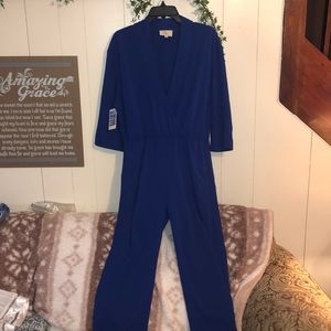 September & Co royal blue pant jumpsuit, NWT